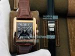 EG Factory Swiss Replica Cartier Tank MC Rose Gold Watch Black Chronograph Dial